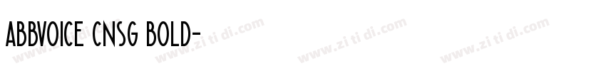 abbvoice cnsg bold字体转换